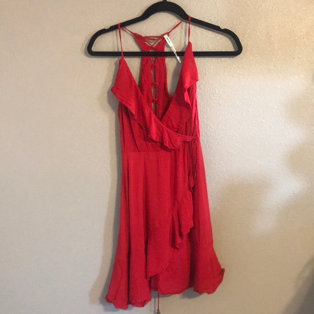 Red party dress
